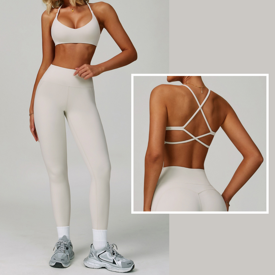 Koralina Ultra Soft Legging Set - Cream White