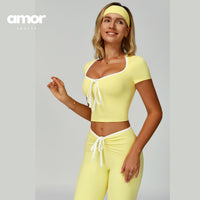 YOYO Flared Legging Set - Lemon