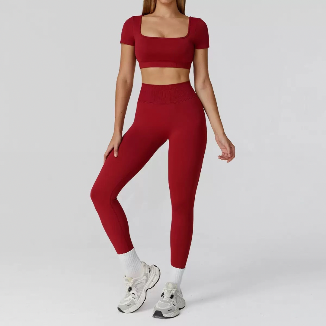 IRINA Seamless Scultping Legging Set - Red