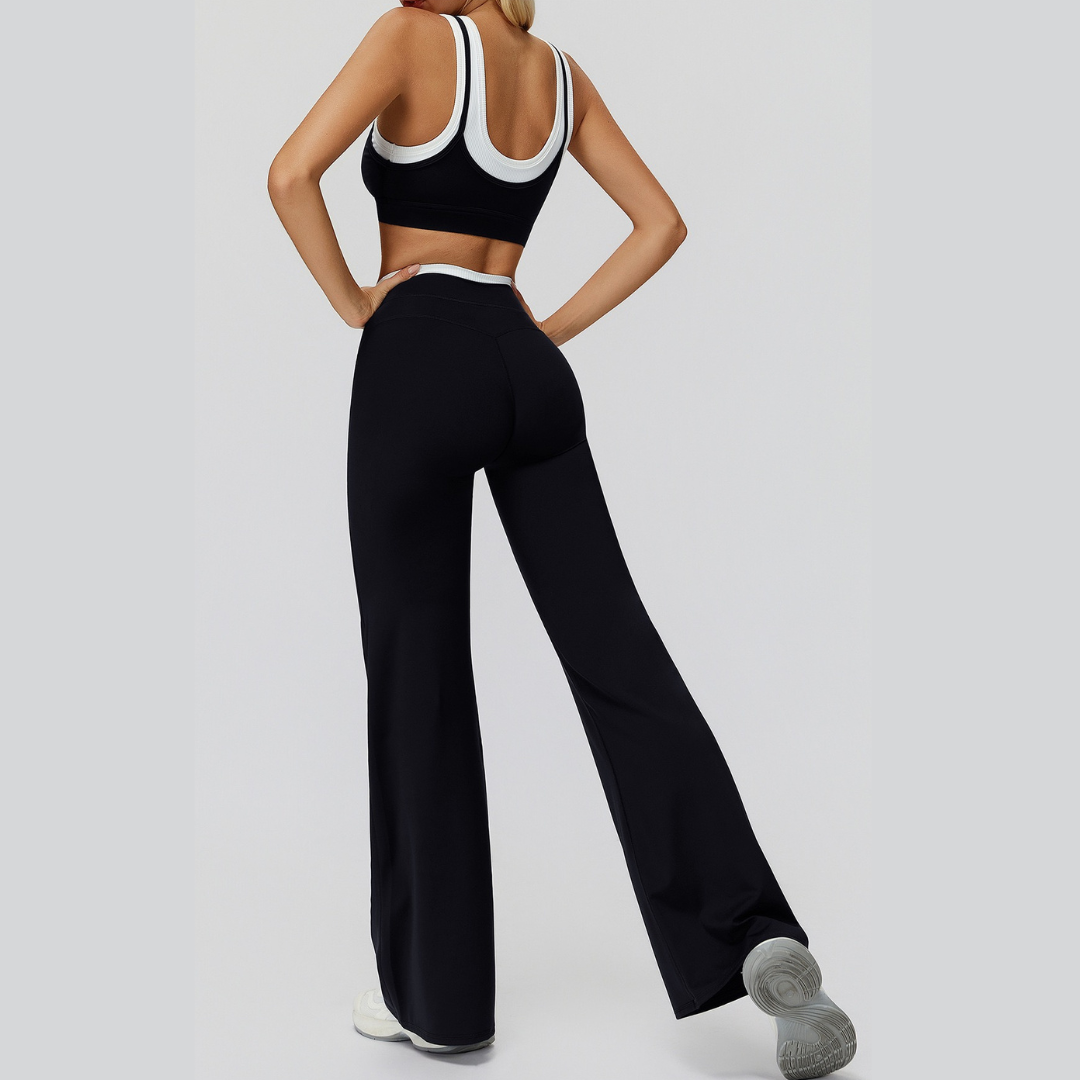 AQUA Stylish 2pcs Legging Set - Black