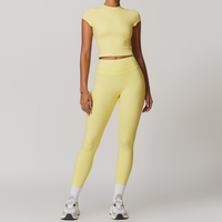 STELLA Short Sleeve Top Legging Set - Yellow