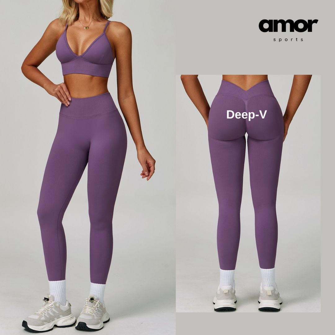 Sculpt & Slay Seamless Legging Set - Purple