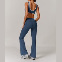 QUEENI Stylish Flared Legging Set - Blue