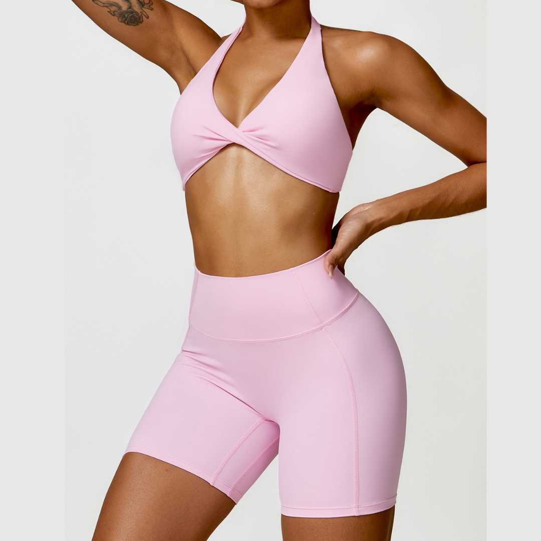 ANNE Summer Sexy Style Short Set - Pink