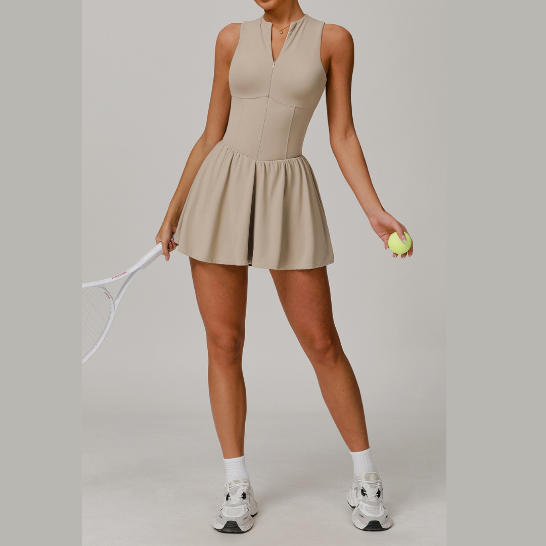 Celin Premium Tennis Dress - Sand