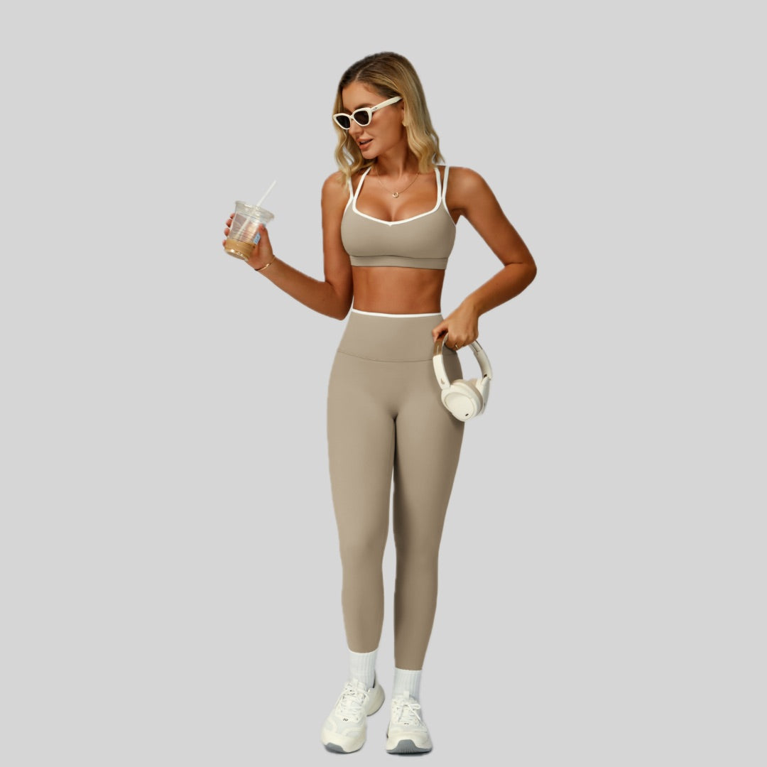 ALIN Stylish Classic Legging Set - Grey Olive