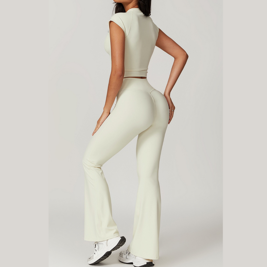 Σετ κολάν Sustainable κοντά μανίκια - Κρεμ Λευκό 