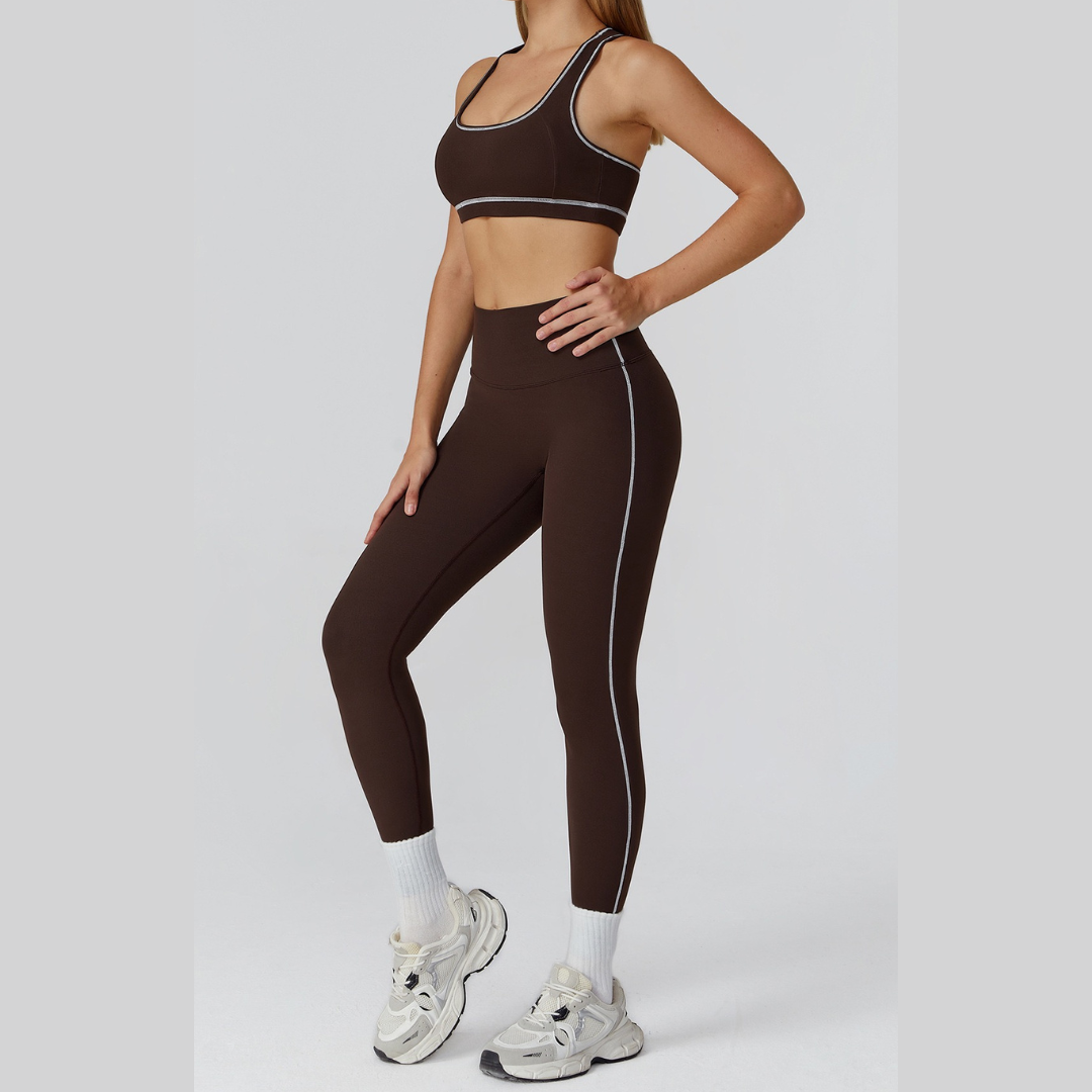 Bold Simplicity Legging Set - Dark Coffee