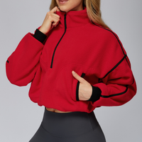 Fluffy Winter Adjustable Fleece Jumper - Red