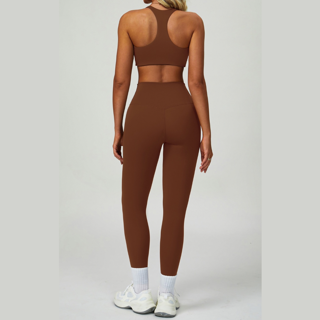 TINA Timeless Elegance Legging Set - Brown