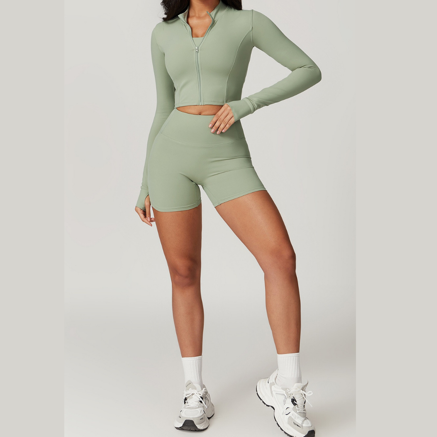 Cloudy Soft Line - 3pcs Green Short Set