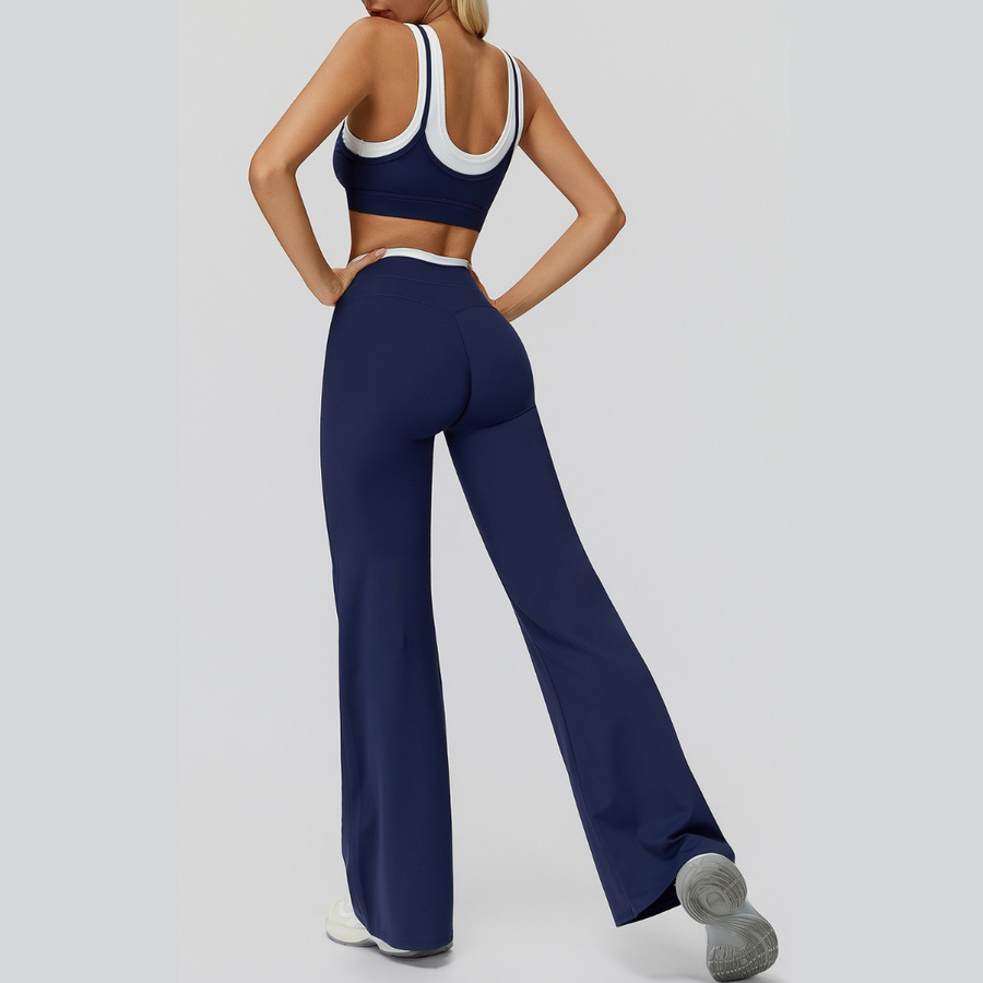 AQUA Stylish 2pcs Legging Set -Navy