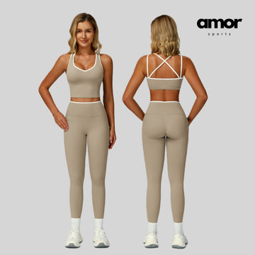 ALIN Stylish Classic Legging Set - Grey Olive