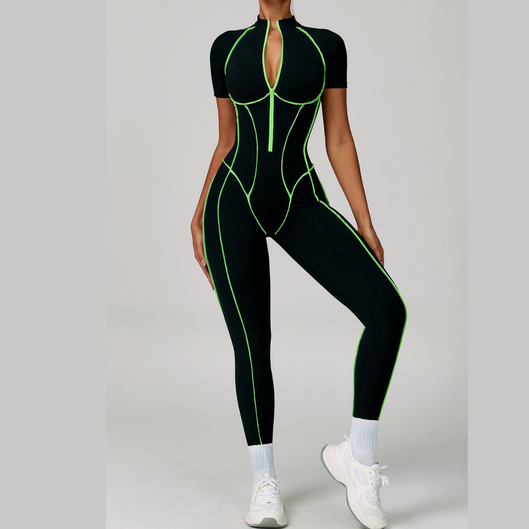 ENA Premium Jumpsuit- Black Green