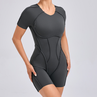 ANNA Scrunched Romper - Dark Grey