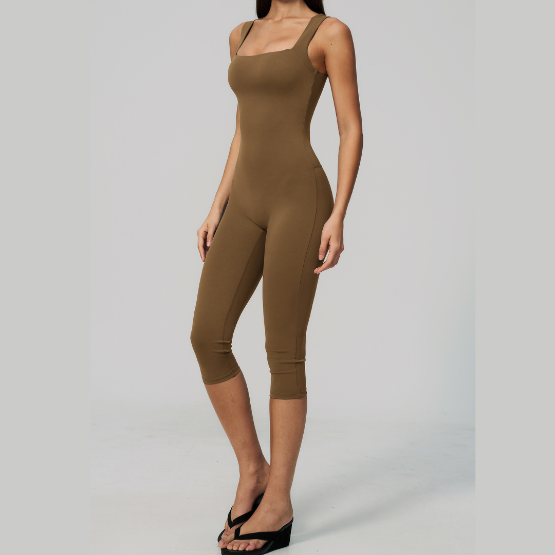 Adel Stylish Elegant Jumpsuit - Coffee