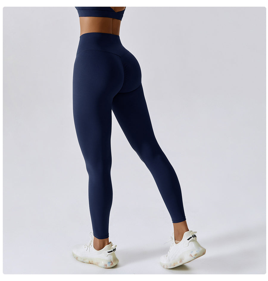 X-Back Line Skinny Legging Set - Navy Blue