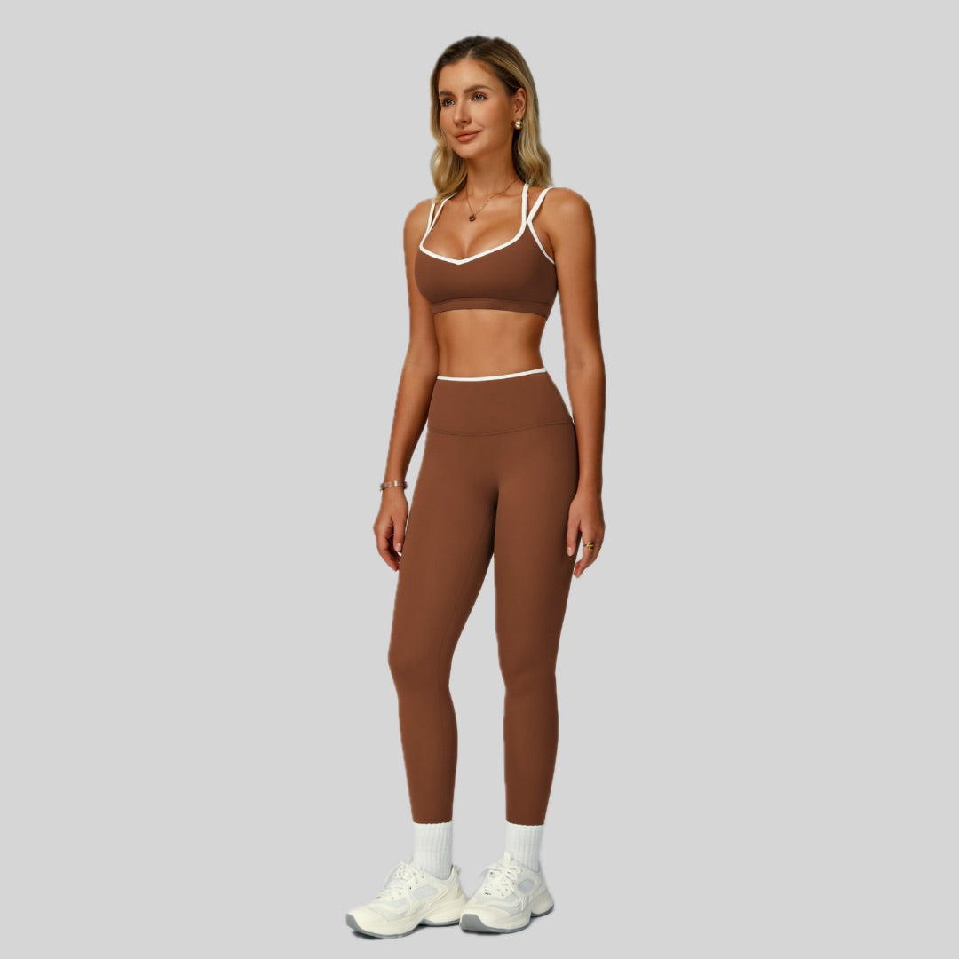 ALIN Stylish Classic Legging Set - Brown
