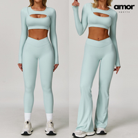Cici Stylish Long Sleeve Legging Set - Mint