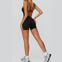 Butterfly-Back Stylish Romper - Black