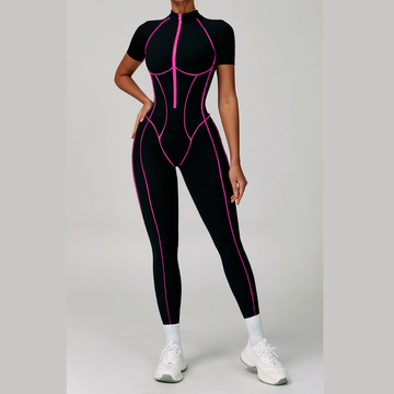 ENA Premium Jumpsuit- Black Pink