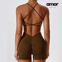 Sino Seamless Stylish Short Set - Brown