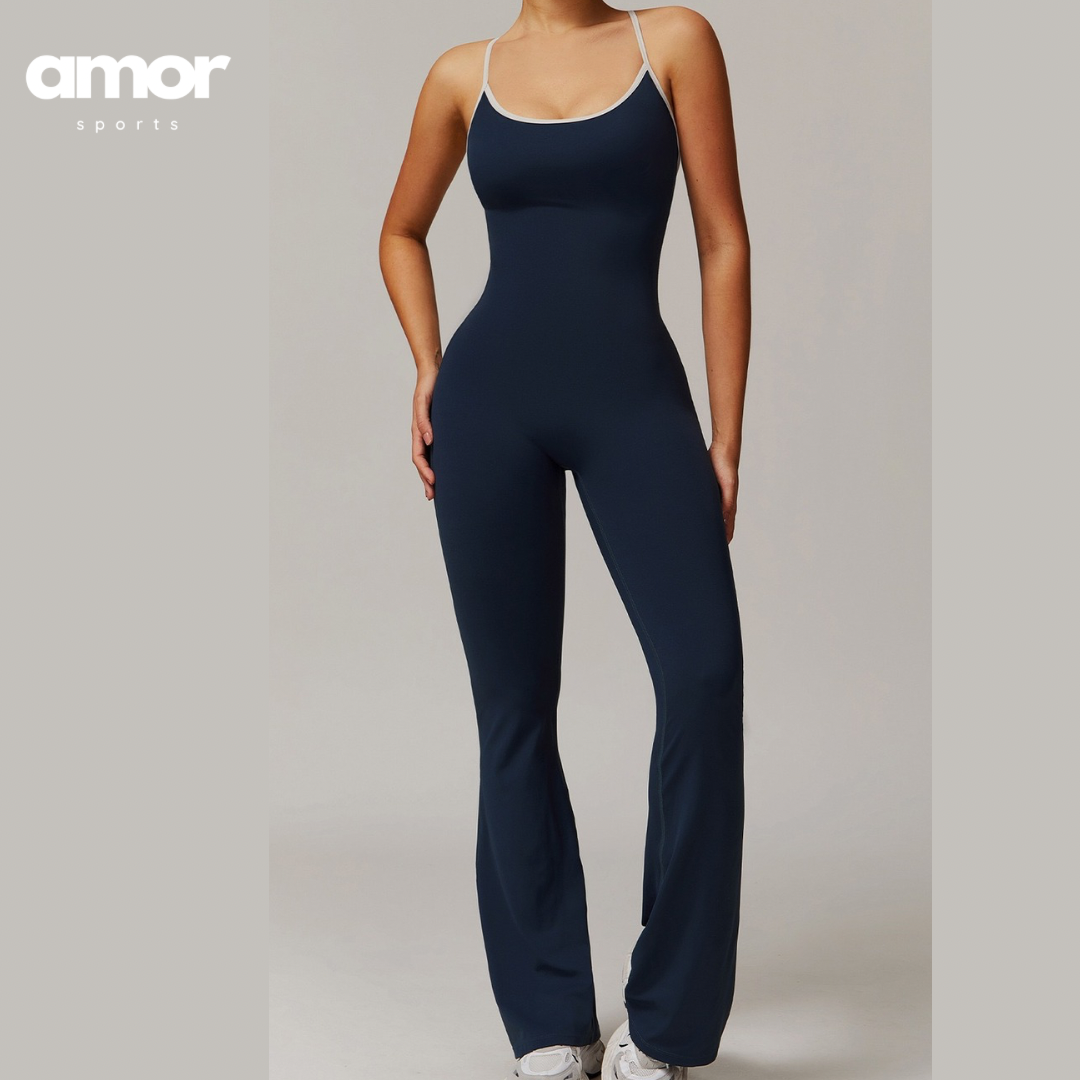 CELIN Sexy Backless Jumpsuit - Navy