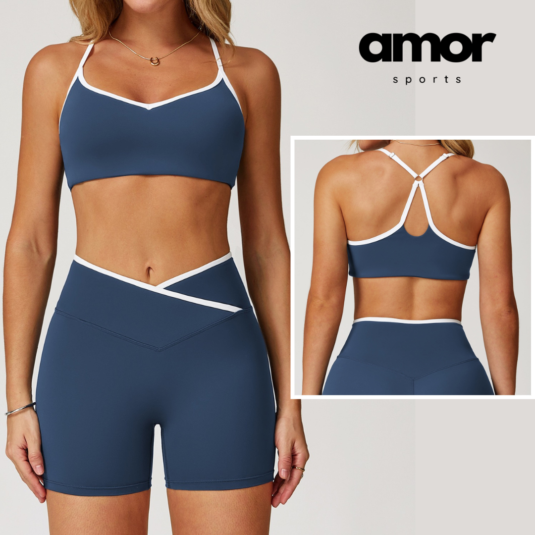 Aurora Comfy Short Set - Navy