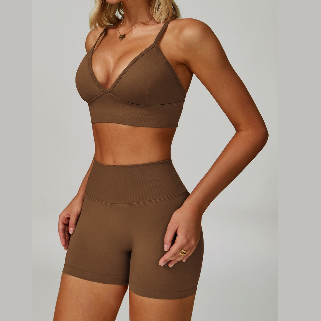 Σετ καλοκαιρινών βερμούδων PowerSculpt - Καφέ 