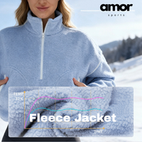 Fluffy Winter Adjustable Fleece Jumper - Sky Blue