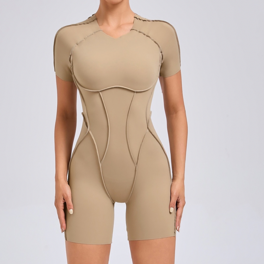 ANNA Scrunched Romper - Sandy