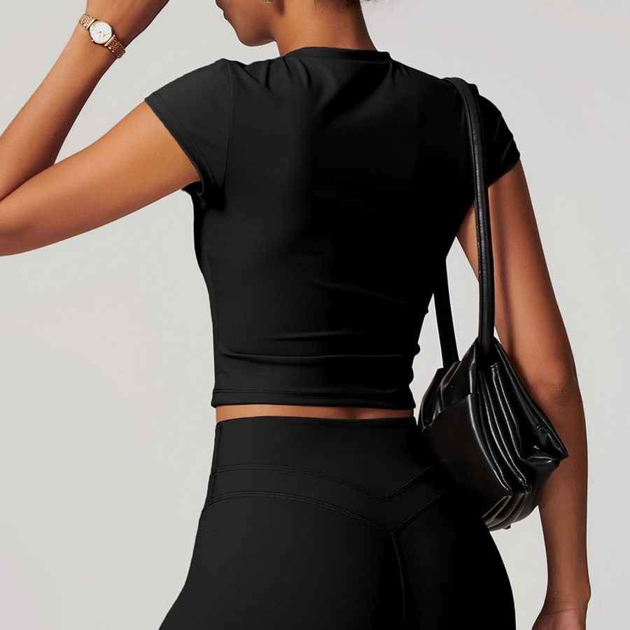 STELLA Premium Short Sleeve Top - Black