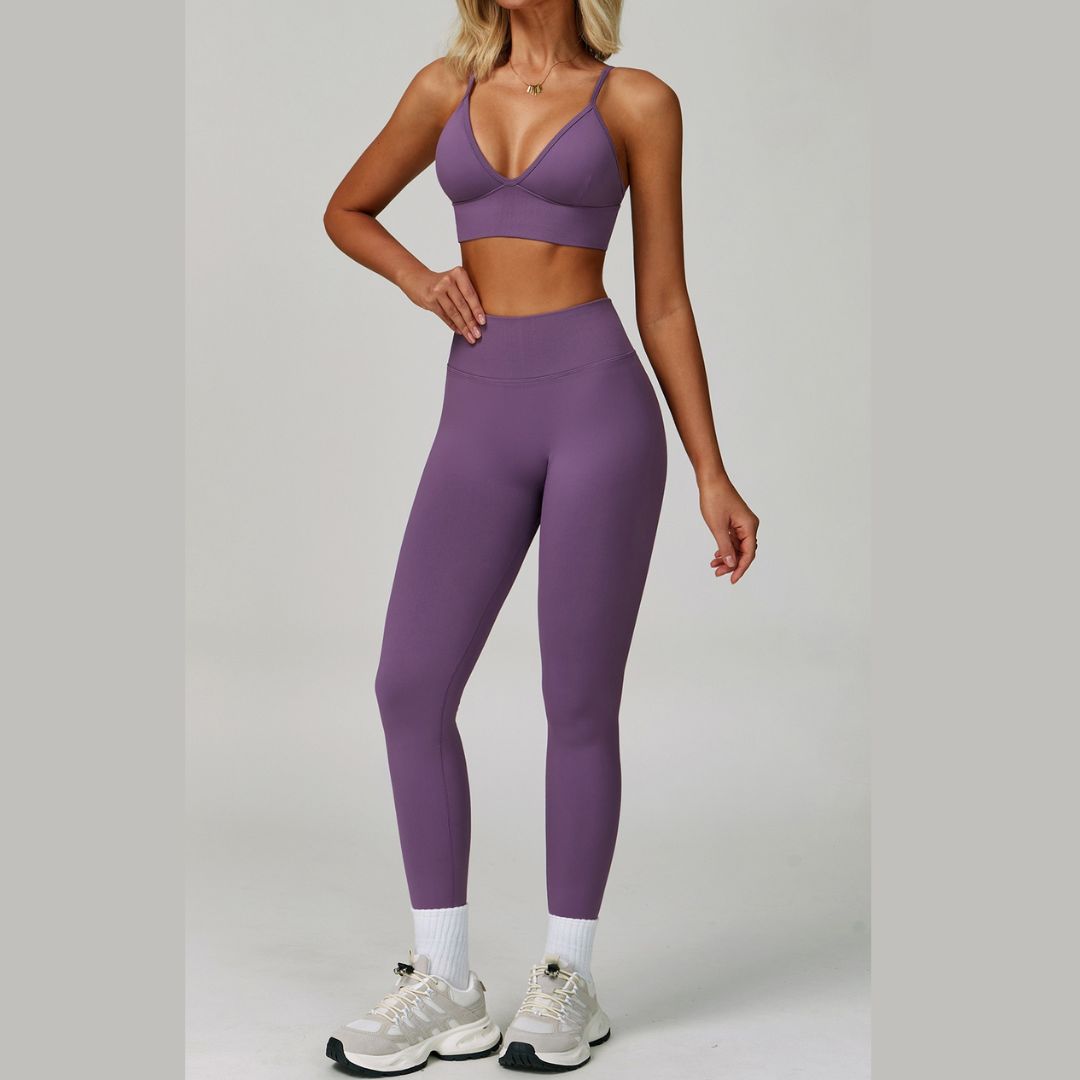 Sculpt & Slay Seamless Legging Set - Purple