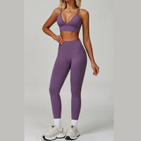 Sculpt & Slay Seamless Legging Set - Purple
