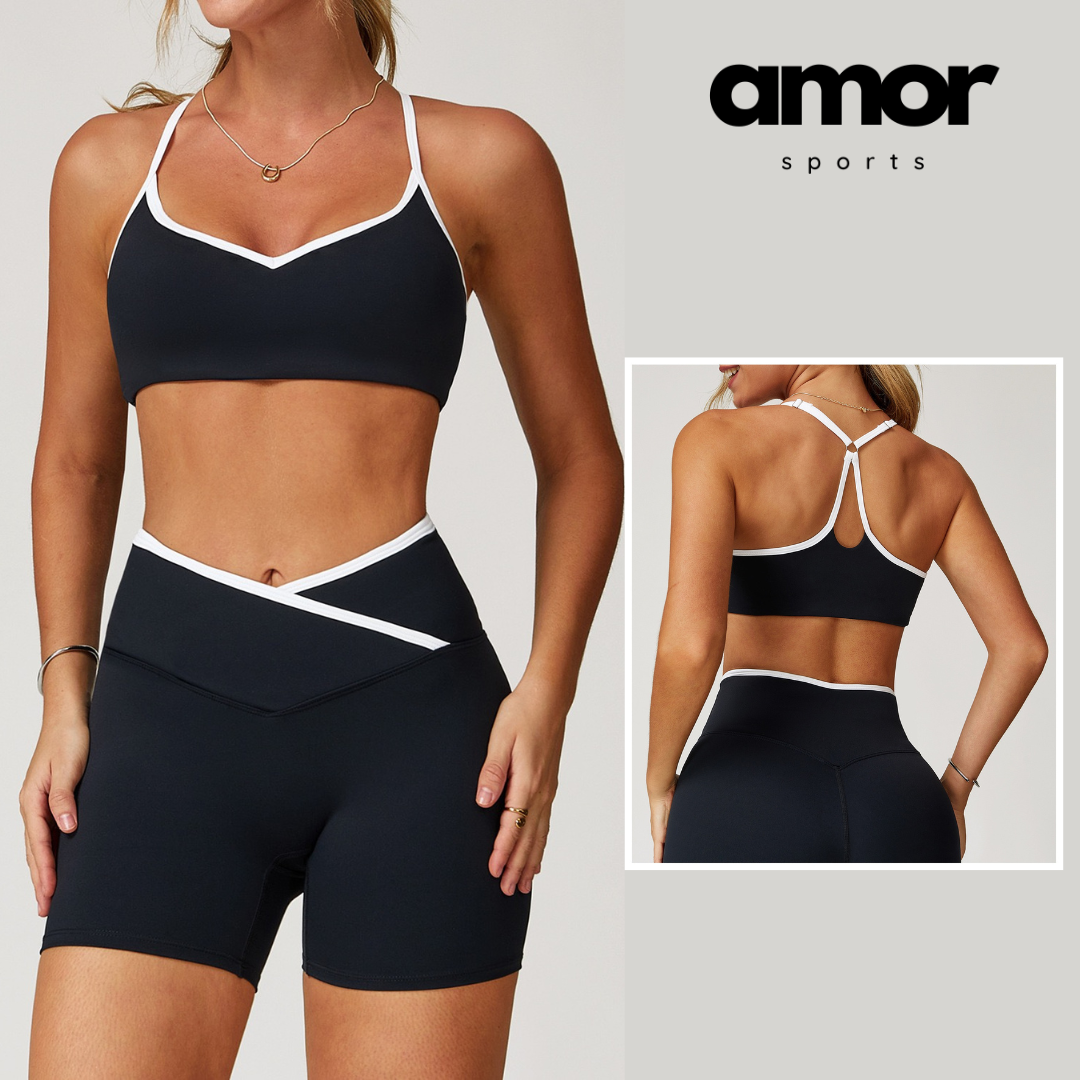 Aurora Comfy Short Set - Black