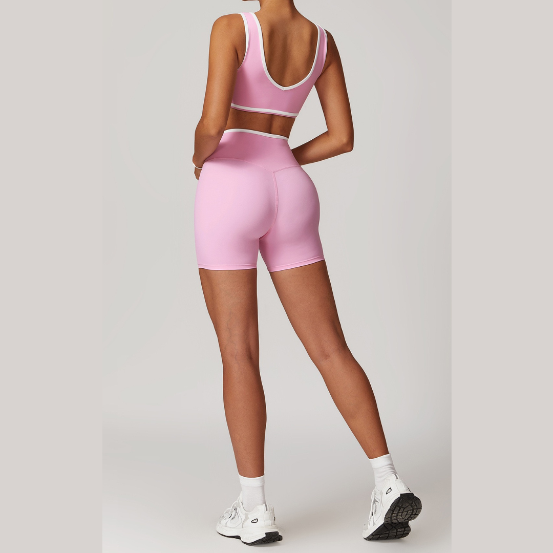 QUEENI Stylish Short Set - Pink