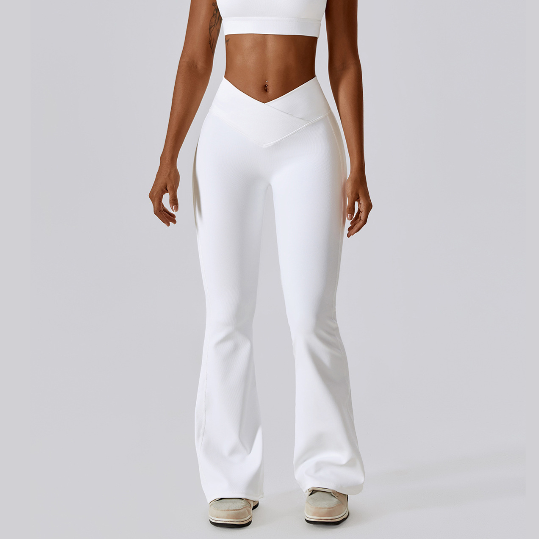 Premium Quality Flared Legging - White
