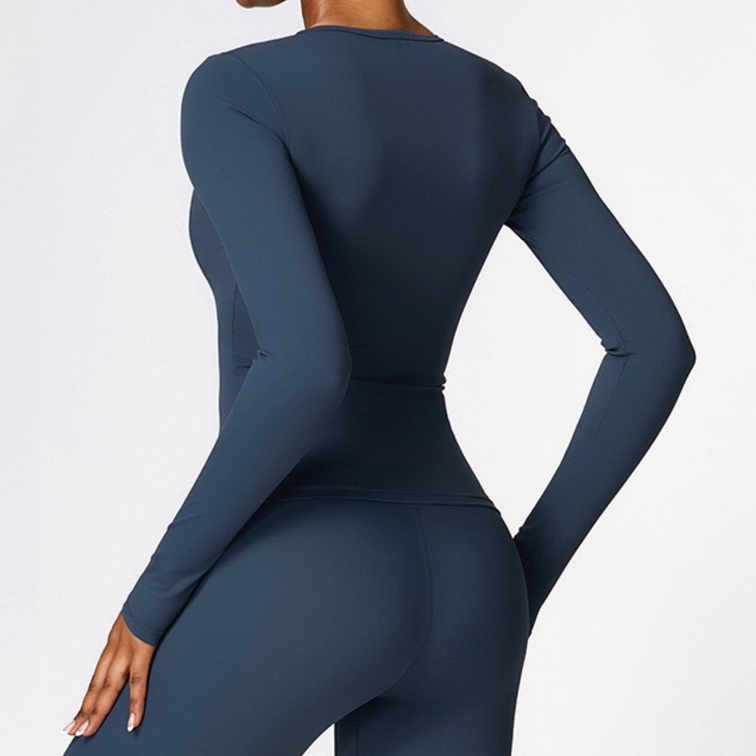 CHRISTIA Cloud Soft Long Sleeve Top - Navy