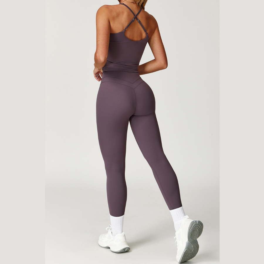 STELLA Vest Top Legging Set - Foggy Purple
