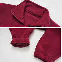 3pcs Coral Fleece Jumper Active Set - Cherry