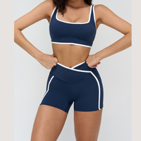 SANDRA Stylish Elegance Short Set - Navy