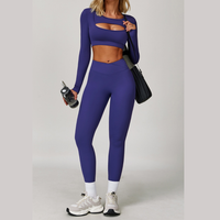 Cici Stylish Long Sleeve Legging Set - Blue