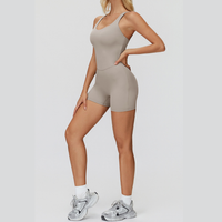 Butterfly-Back Stylish Romper - Beige