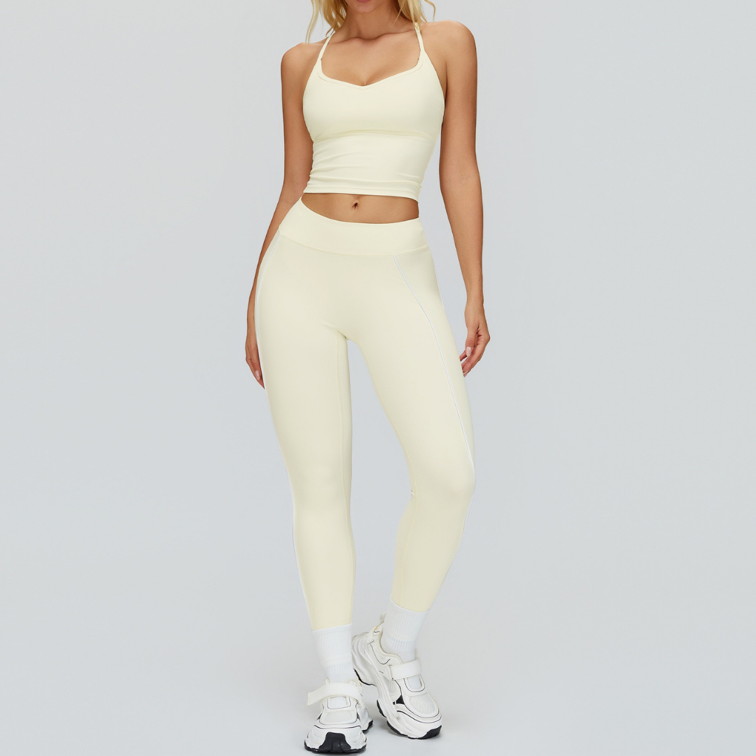 SARA Premium Stylish Activewear Set - Cream