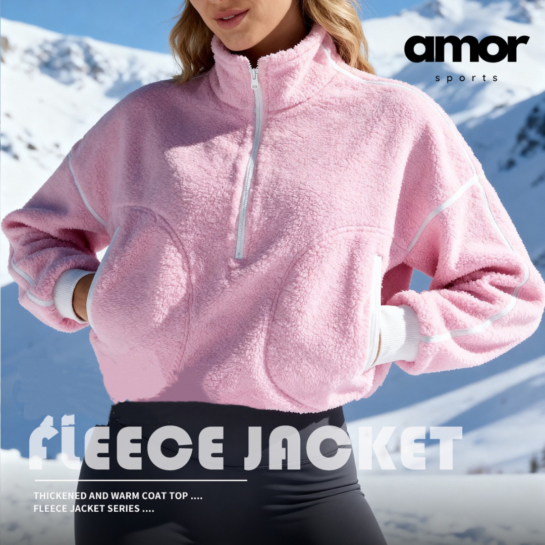 Fluffy Winter Adjustable Fleece Jumper - Pink