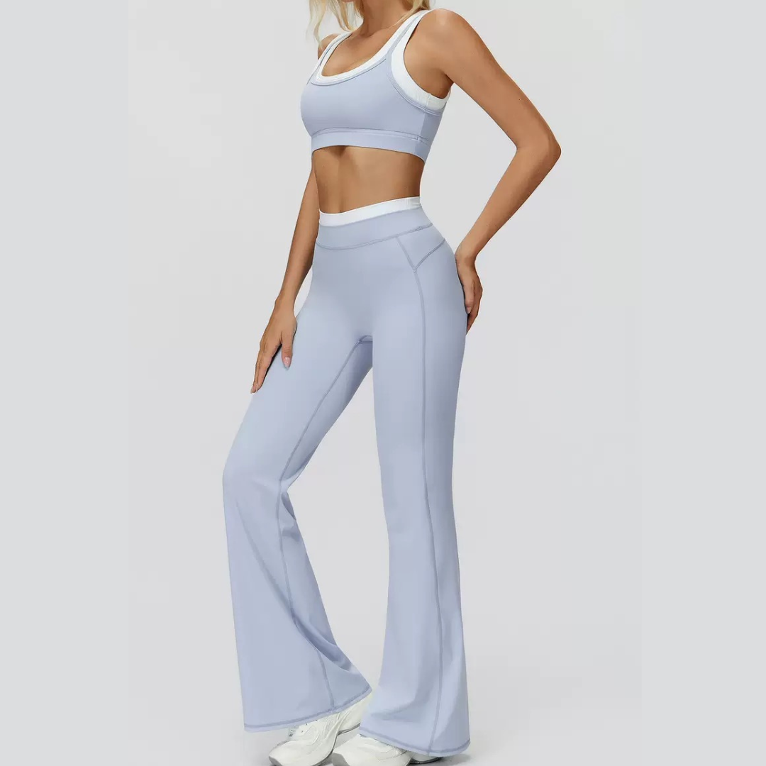 AQUA Stylish 2pcs Legging Set - Sky Blue