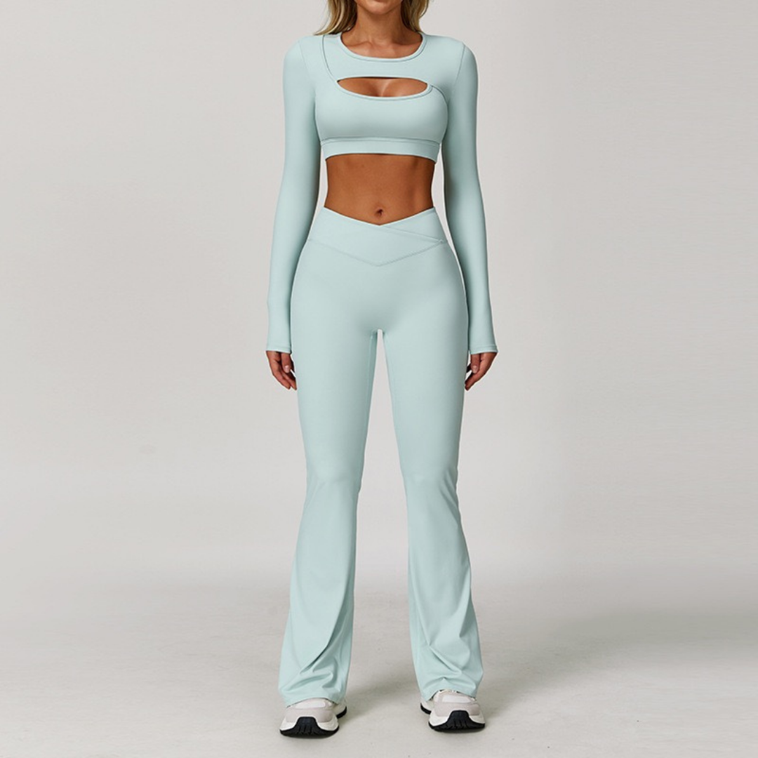 Cici Stylish Long Sleeve Legging Set - Mint