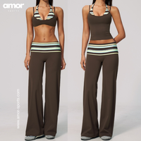 Evi Elegant Stylish Legging Set - Brown