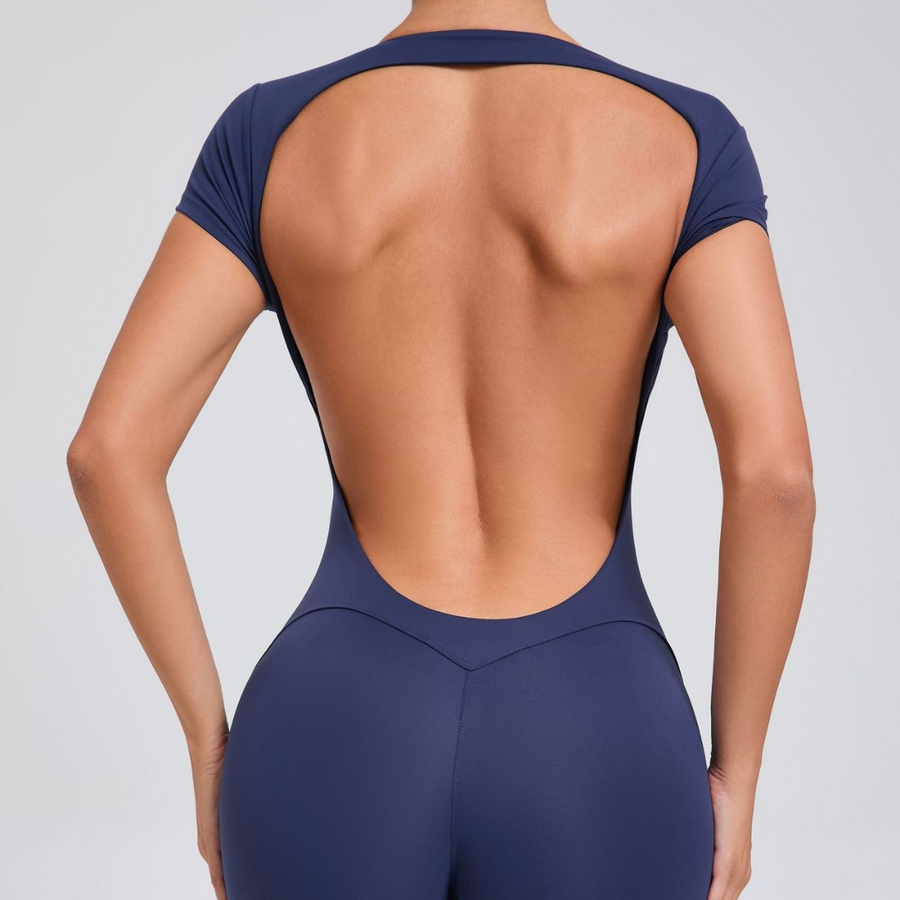 Sabrina Backless Stylish Jumpsuit - Navy