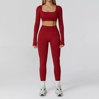 IRINA Seamless Scultping Legging Set - Red